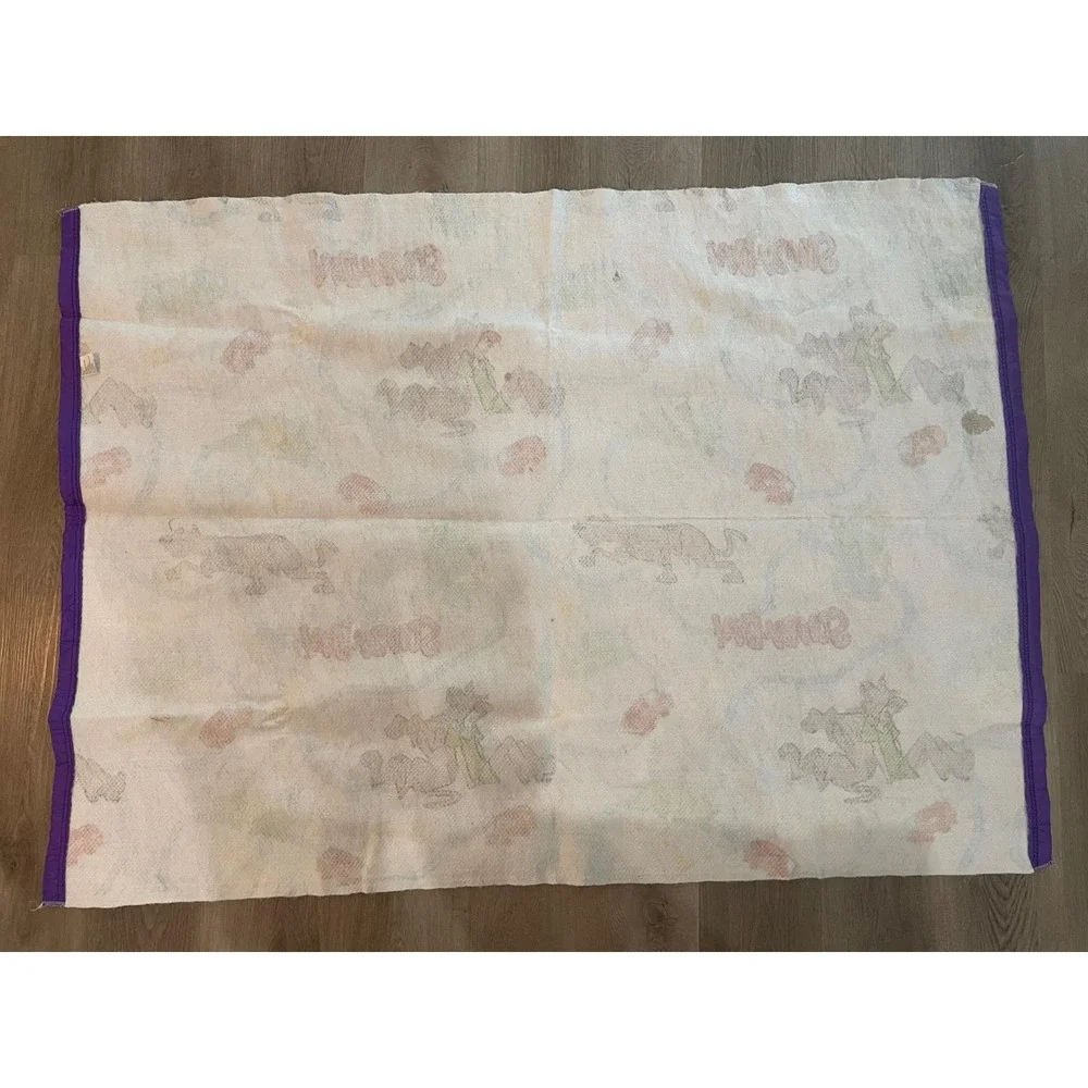 Vintage 90s Scooby Doo Shaggy‎ Fleece Blanket Throw Mystery Machine Made in USA